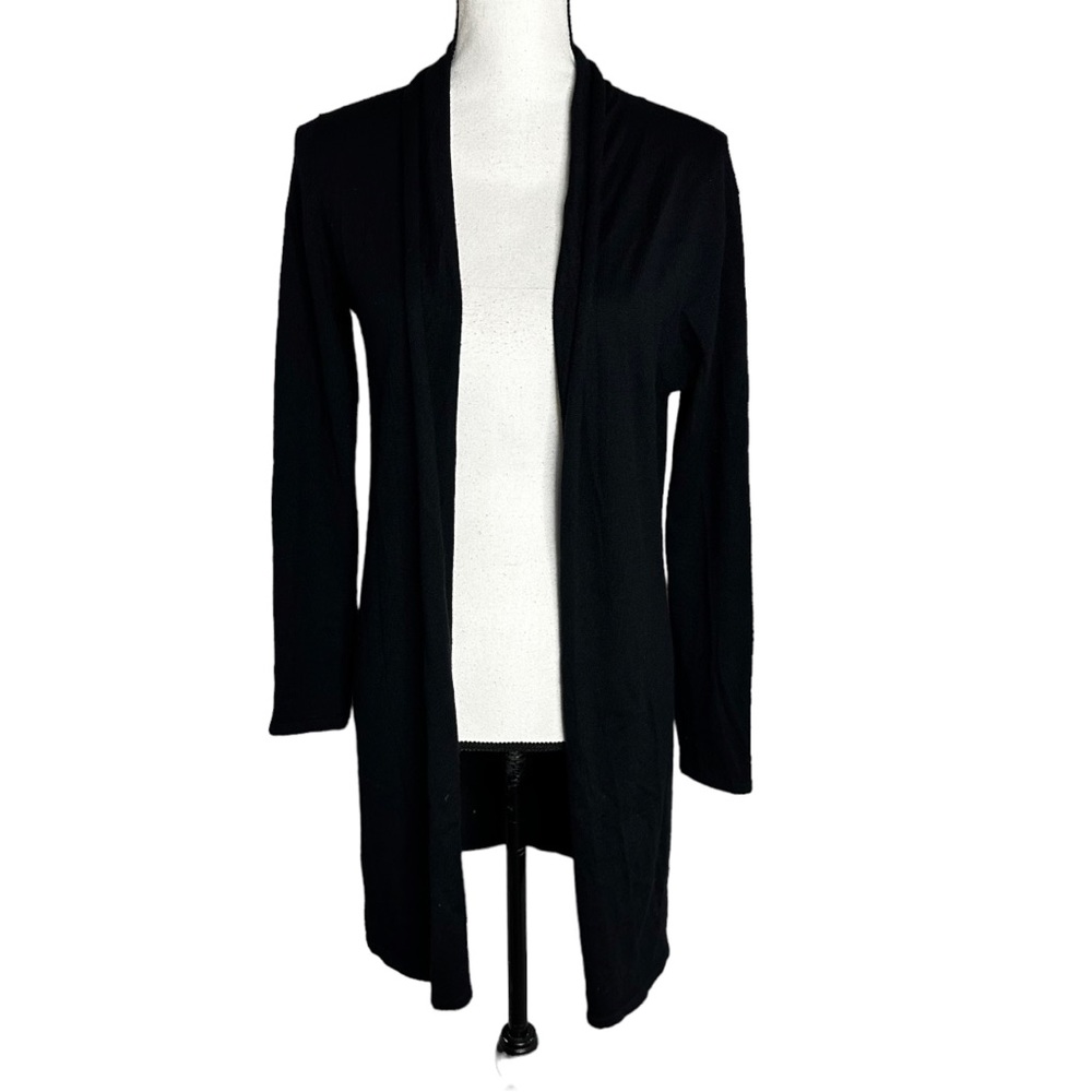 Cardigan Neiman Marcus the cashmere collection black open front cardigan Sz S